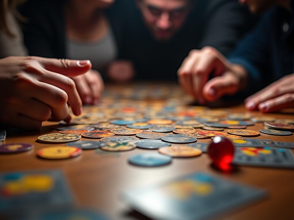 Spieler konzentrieren sich während eines Turniers auf ein Brettspiel
